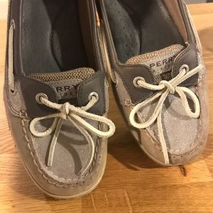 Glittery silver/grey SPERRY Top-sider